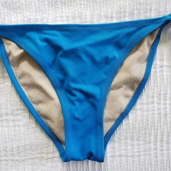 LIPS Brand Bikini Swim Bottoms Blue Side Tie XS - Picture 3 of 6